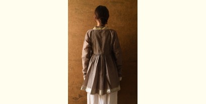 Raas | Handloom Cotton - Stitched Plain Kediyu ~ Grey