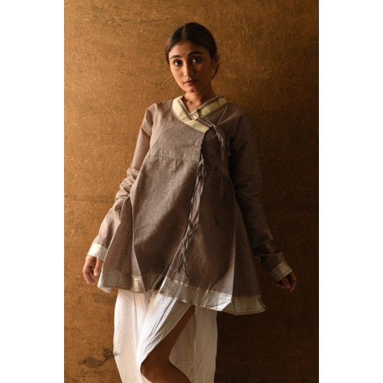 shop Handloom Cotton - Stitched Plain Kediyu