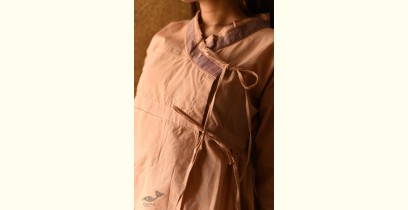 Raas | Angarkha Style Handloom Cotton Kediyu - Light Orang Brown
