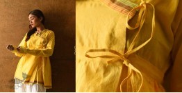 Raas | Angarkha Style Handloom Cotton Kediyu - Yellow