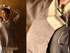 Raas | Handloom Cotton - Stitched Plain Kediyu ~ Grey