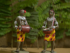 Gudiyawala . गुड़ियावाला | Clay Dolls (Set of Two) ~ Tau. Teboho