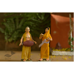 Gudiyawala . गुड़ियावाला | Clay Dolls (Set of Two) ~ Hare Krishna