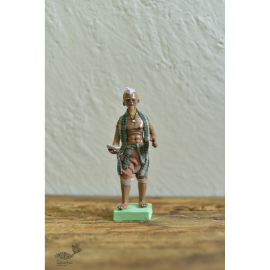 Handmade Clay Doll - Bagger old men