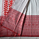 Shop Red Ajrakh Patchwork ~ Cream Cotton Saree