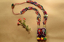 FolkLove | Handmade Tribal Necklace / Embroidered Patch Necklace 