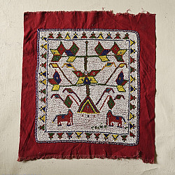 Prachin . प्राचीन | Handmade Bead Work ~ Antique Wall Hanging - Chakda