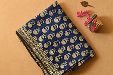 Indigenous Impressions ❣ Bagru Block Printed Cotton Saree - D