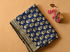 Indigenous Impressions ❣ Bagru Block Printed Cotton Saree - D