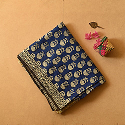 Indigenous Impressions ❣ Bagru Block Printed Cotton Saree - D