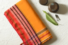 Sadaa . सदा ✡ Begampuri Handloom Cotton Yellow Saree