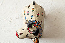 Madhuban . मधुबन ❁ Madhubani Hand Painted Paper Mache ~ Dhenu / Cow