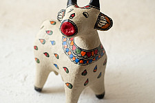 Madhuban . मधुबन ❁ Madhubani Hand Painted Paper Mache ~ Dhenu / Cow