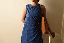 Handloom Cotton | Cotton Dress ~ Blue