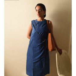 Handloom Cotton | Cotton Dress ~ Blue