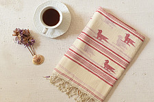 Aamaya . आमाया | Handloom Soft Cotton Jamdani Stole - Bird Motif