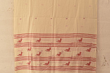 Aamaya . आमाया | Handloom Soft Cotton Jamdani Stole - Bird Motif