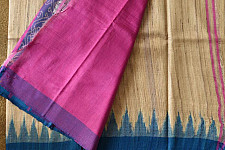 Kamakshi | Pure Tussar Ghicha Silk Saree With Ganga Jamuna Border