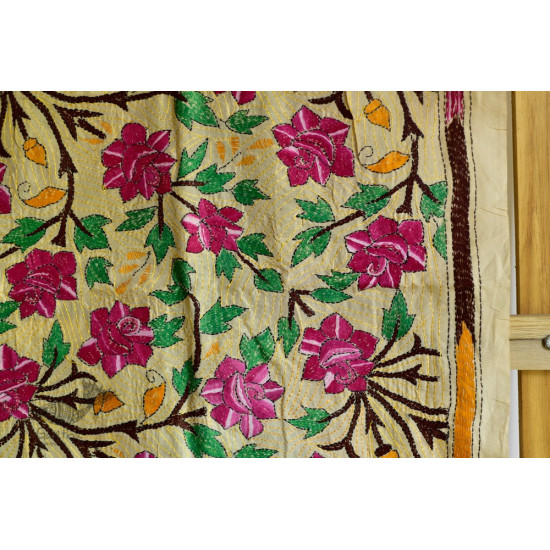 Kantha Tassar Silk Stole 26