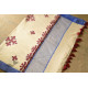 Shop Applique Cotton Saree With Blue Border