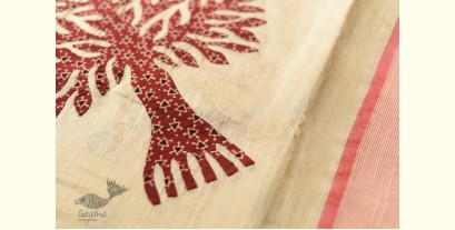 Ramaa . रमा | Red Patchwork - Cotton Handloom Saree