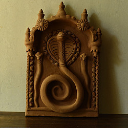 Molela | Mitti Ki Murti - Handmade Terracotta Wall Hanging Plaques - Snake