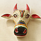 shop handmade wooden mask -  White Nandi