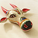 shop handmade wooden mask -  White Nandi