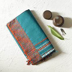 Sadaa . सदा ✡ Begampuri Cotton Saree - Teal Blue