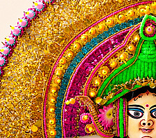 Mukhauta . मुखौटा : Handmade Wall Hanging Chhau Mask - Sita