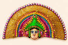 Mukhauta . मुखौटा : Handmade Wall Hanging Chhau Mask - Sita