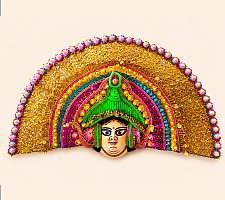 Mukhauta . मुखौटा : Handmade Wall Hanging Chhau Mask - Sita
