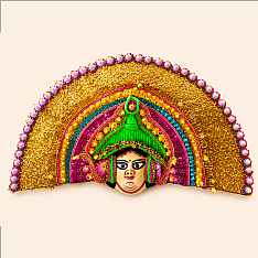 Mukhauta . मुखौटा : Handmade Wall Hanging Chhau Mask - Sita