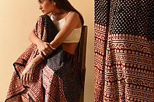 Flowers in a River | Jawariya Block Printed A-Line Long Skirt / Kali Skirt 