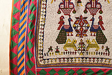 Prachin . प्राचीन  ❂ Saurashtra Beadwork - Old & Antique Wall Hanging - Peacock Motif Chakda