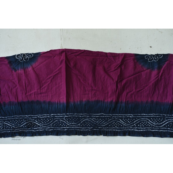 latest collection of cotton bandhni purple and grey saree