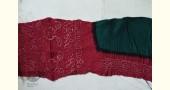 red and green cotton bandhni sarees