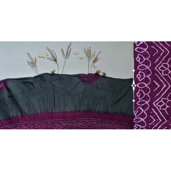 grey and violet cotton bandhni sarees