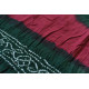 latest collection of cotton bandhni saree - green and dark pink color