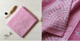Madhumalti | Kantha Silk Light Pink Saree 