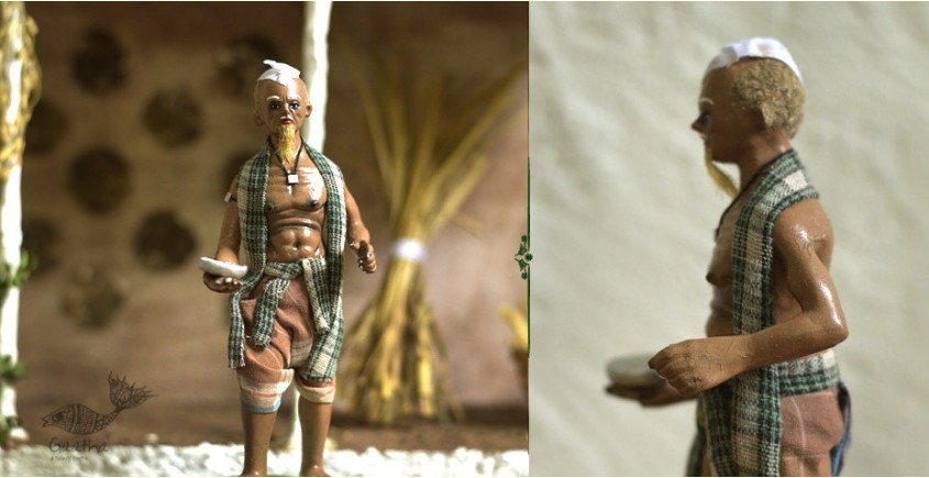 Handmade Clay Doll - Bagger old men