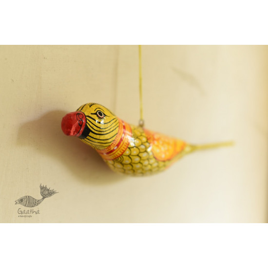 shop hand painted Paper Mache Hanging Bird