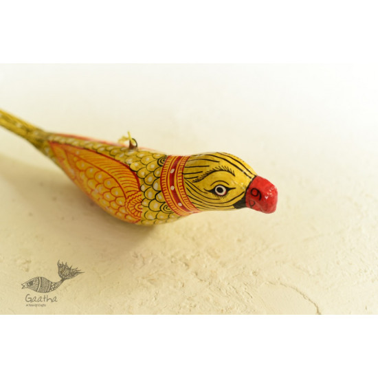 shop hand painted Paper Mache Hanging Bird