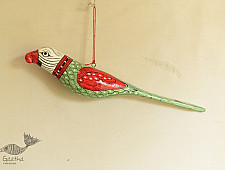 Pattachitra Hand Painted | (Paper Mache) Hanging Parrot