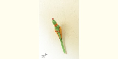 Pattachitra | Hand Painted - Paper Mache Hanging Bird ~ Mithu