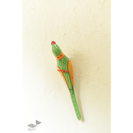 shop hand painted Paper Mache Hanging Bird ~ Mithu