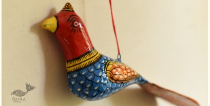 Pattachitra | Hanging Colorful Bird Hand painted (Paper Mache )