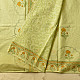 shop Bagru Block Printed Cotton Saree - Light Green