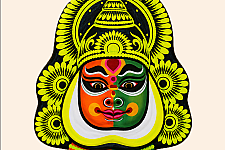 Mukhauta . मुखौटा : Handmade Wall Hanging - Paper Mache Chhau Mask
