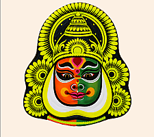 Mukhauta . मुखौटा : Handmade Wall Hanging - Paper Mache Chhau Mask